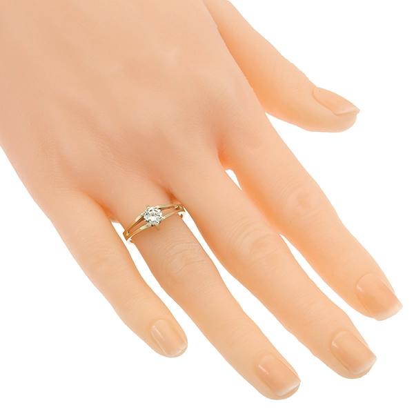Diamantring, 14K, Gelbgold, Brillant