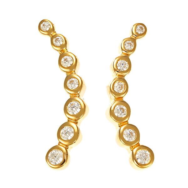 Ohrstecker, 9K, Gelbgold, Zirkonia