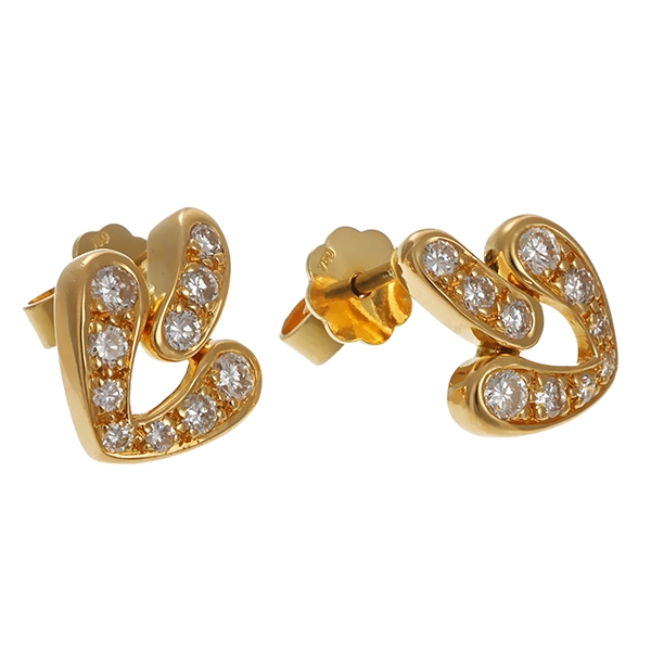 Steckhänger, 18K, Gelbgold, Brillanten 0,50 ct