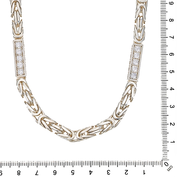 Königskette, 925 Silber, Zirkonia