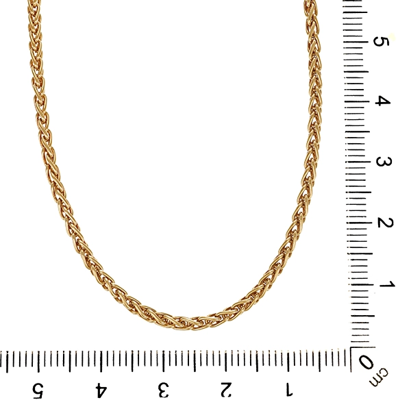 Kette, 18K, Gelbgold, Fuchsschwanz