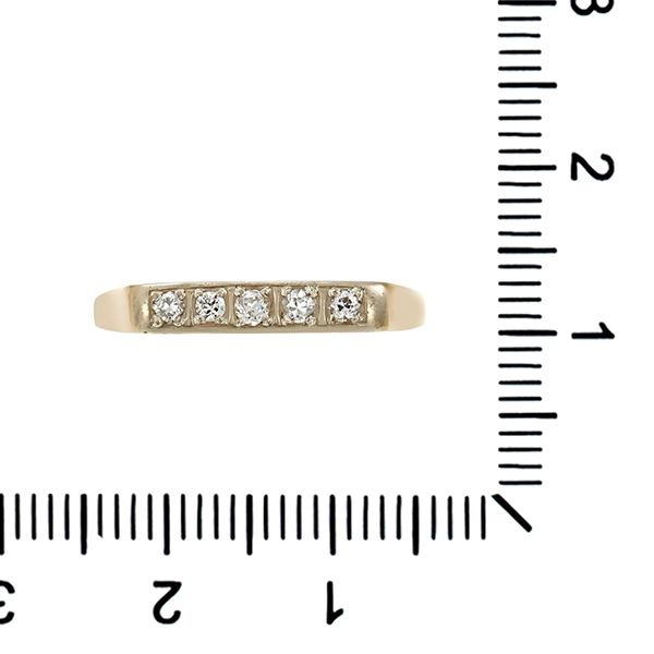 Diamantring, 14K, Gelb-/Weißgold, Diamanten 0,10 ct