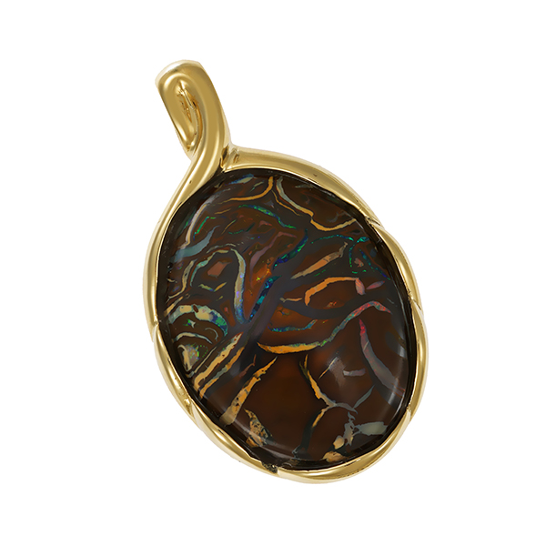 Anhänger, 14K, Gelbgold, Opal