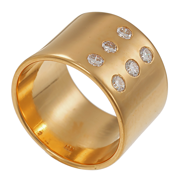 Ring, 18K, Gelbgold, Brillanten