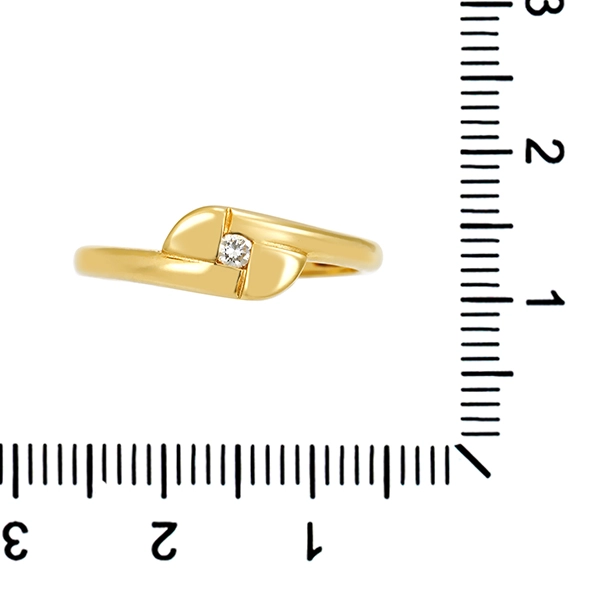 Diamantring, 18K, Gelbgold, Brillant