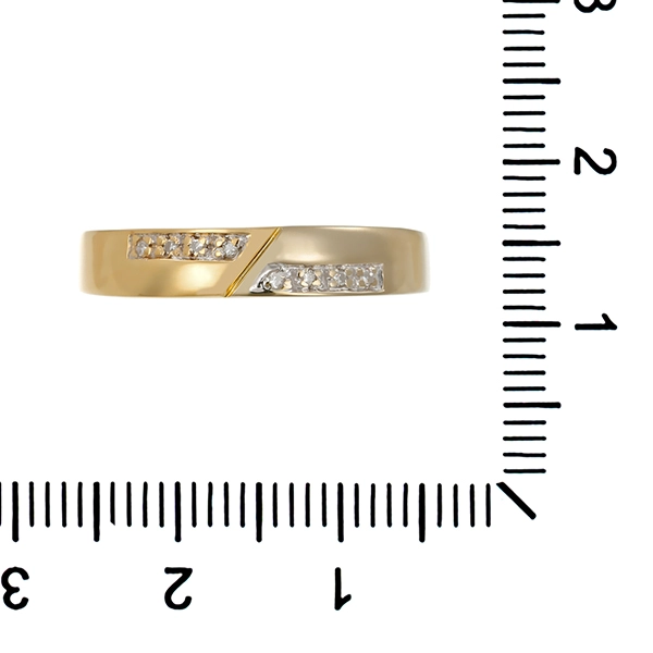 Damenring, 14K, Gelb-/Weißgold, Diamanten, U56