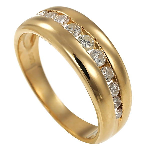 Diamantring, 18K, Gelbgold, Brillanten 0,36 ct