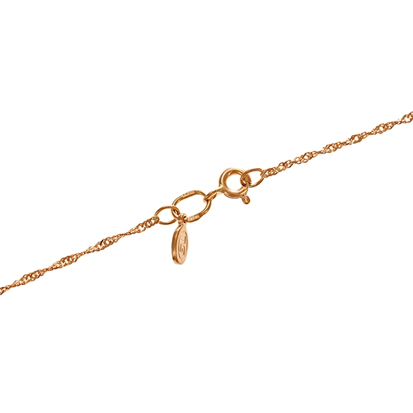 Collierkette, 14K, Rotgold, Singapur