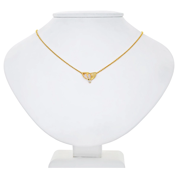 Collier, 8K, Gelbgold, Diamanten
