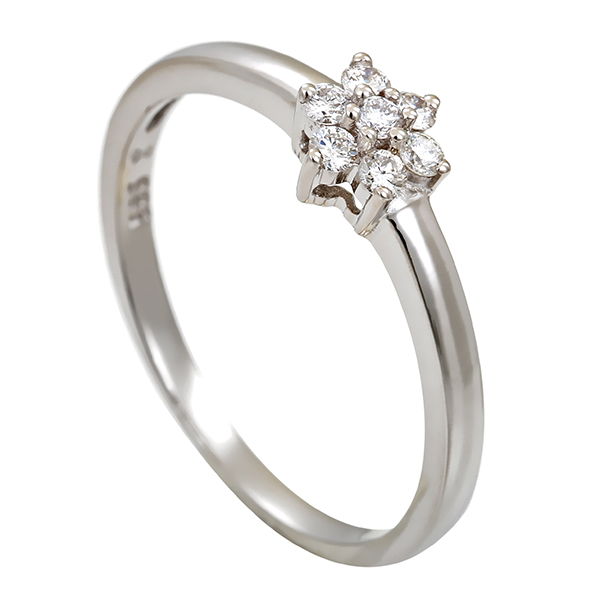 Diamantring, 14K, Weißgold, Brillanten