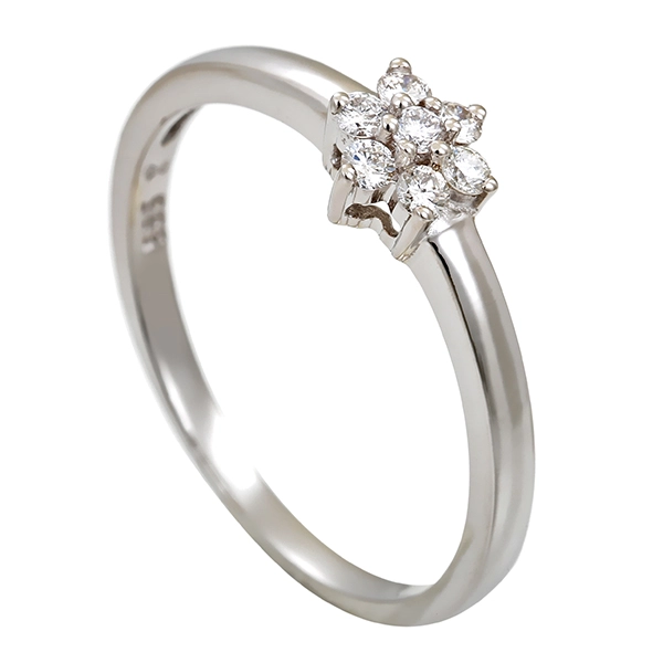 Diamantring, 14K, Weißgold, Brillanten