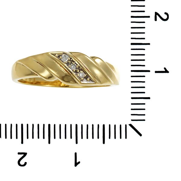 Diamantring, 14K, Gelbgold, Brillanten