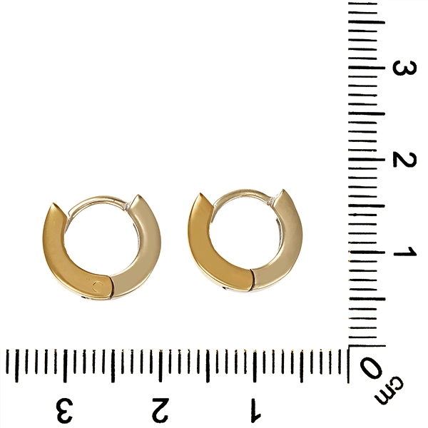 Creolen, 14K, Gelb-/weißgold, 10 Brillanten