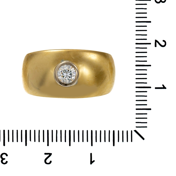 Diamantring, 14K, Gelbgold, Brillant 0,23 ct