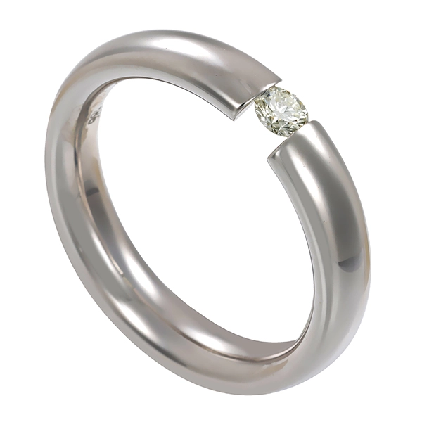 Brillantring, 14K, Weißgold, 1Brillant 0,15ct