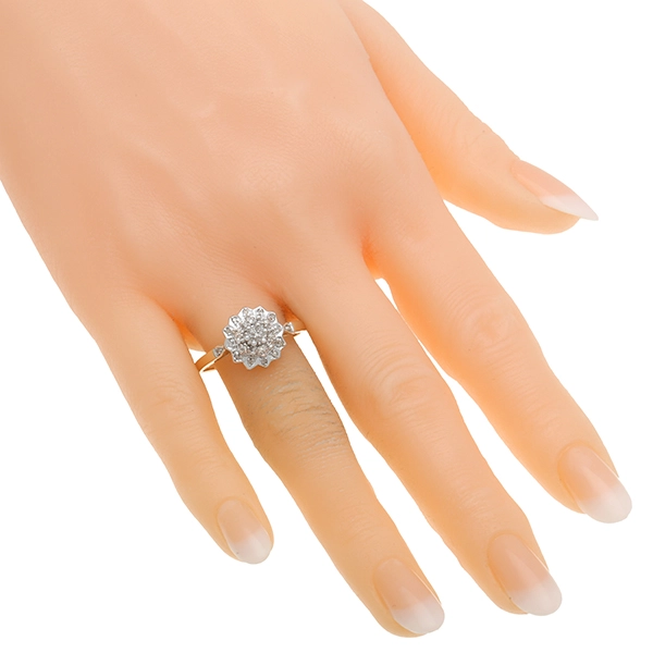 Diamantring, 14K, Gelb-/Weißgold, Diamanten