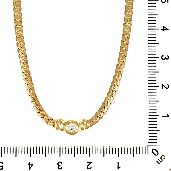 Collier, 14K, Gelbgold, Brillant