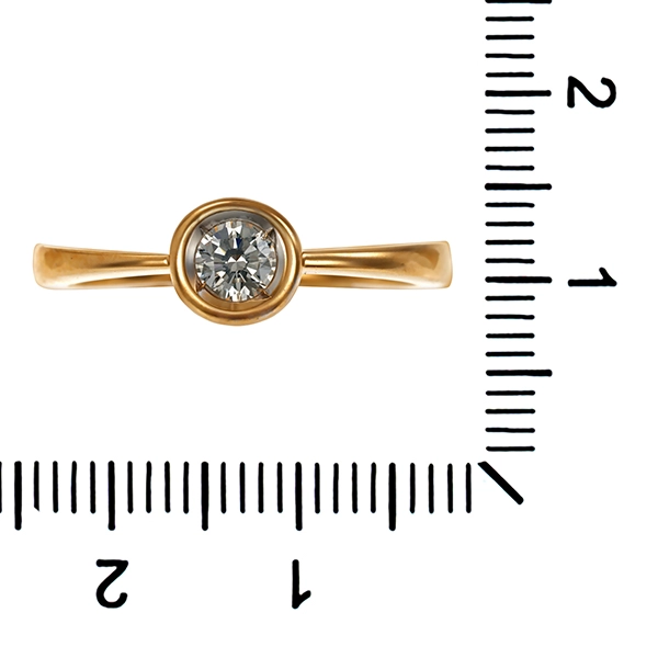 Brillantring, 14K, Gelb-/Weißgold, 0,25ct
