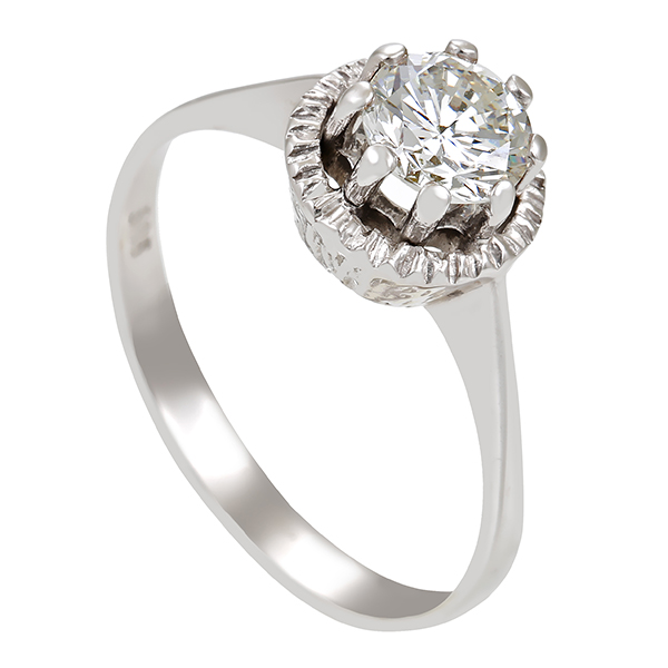 Diamantring, 14K, Weißgold, Brillant 0,75 ct