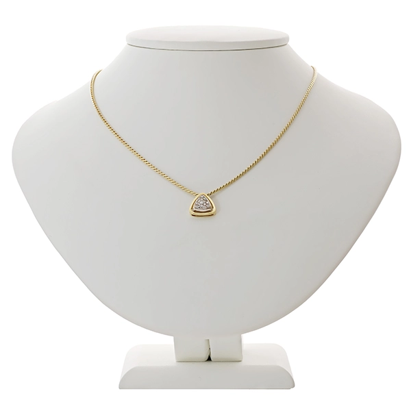 Collier, 14K, Gelb-/Weißgold, Diamanten