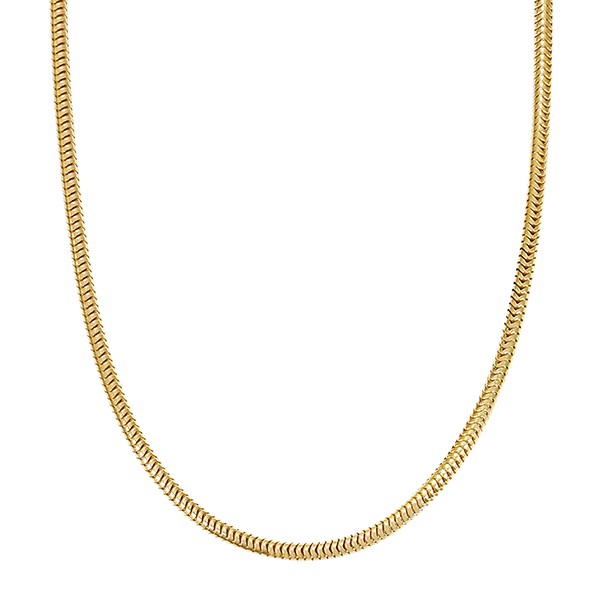 Goldkette, 14K, Gelbgold, Schlangen-