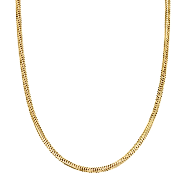 Goldkette, 14K, Gelbgold, Schlangen-