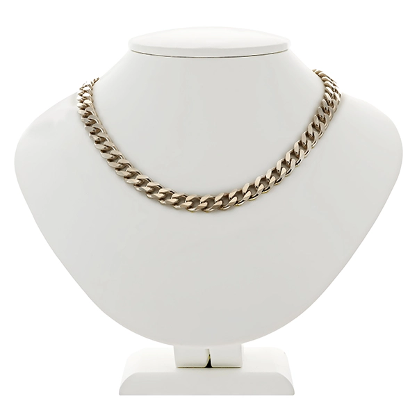 Kette, 925, Silber, Flachpanzer-