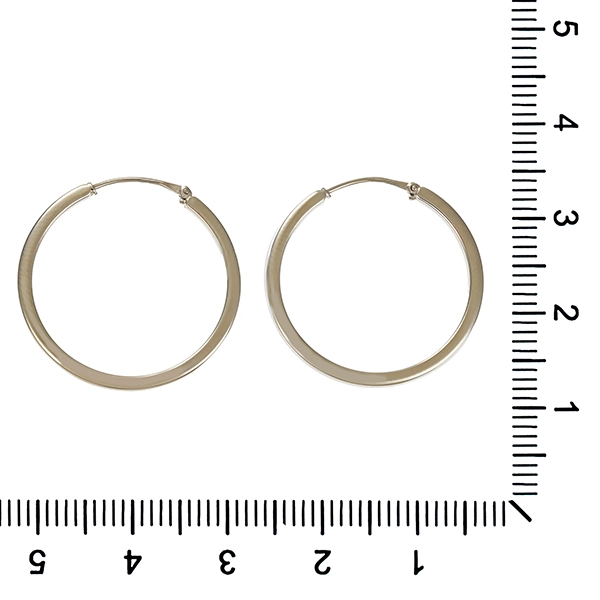 Creolen, 14K, Weißgold