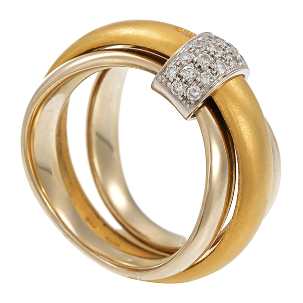 Diamantring, 18K, Gelb-/Weißgold, Brillanten 0,22 ct, Pomellato