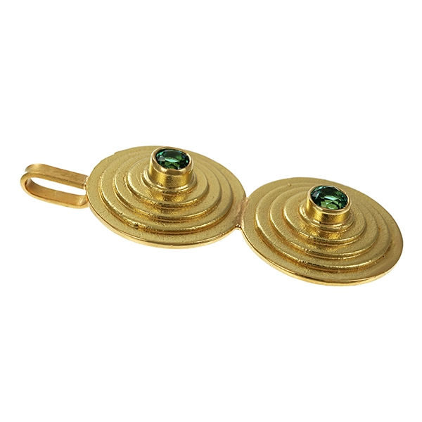Anhänger, 18K, Gelbgold, Turmalin