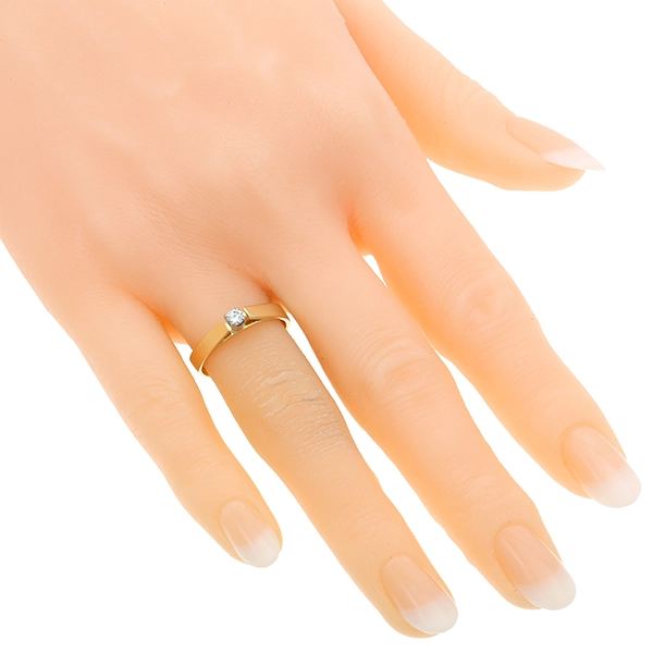 Diamantring, 14K, Gelbgold, Weißgold, Brillant