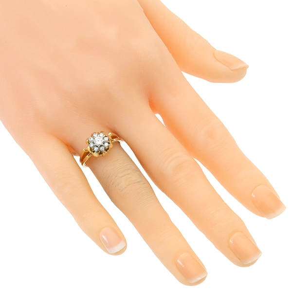 Diamantring, 18K, Gelb-/Weißgold, Brillanten 0,41 ct