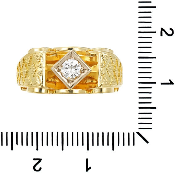 Diamantring, 14K, Gelb-/Weißgold, Brillant 0,25 ct
