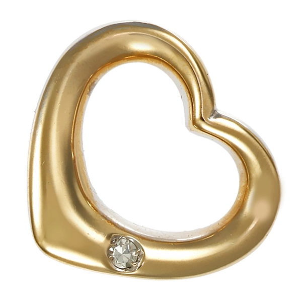 Anhänger, 18K, Gelbgold, Herz, Christ