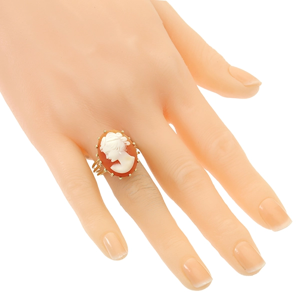 Ring, 14K, Gelbgold, Gemme