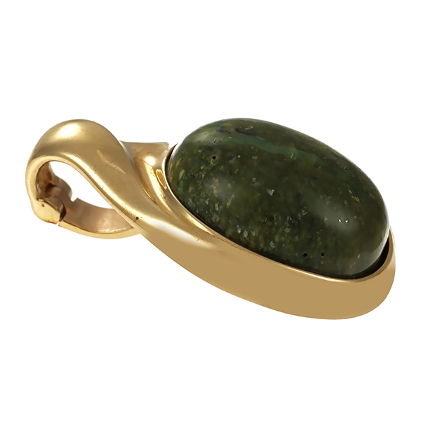 Anhänger, 9K, Gelbgold, Katzenaugen Quarz