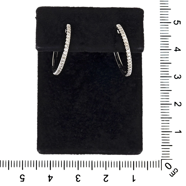 Creolen, 18K, Weißgold, Brillanten 0,25 ct