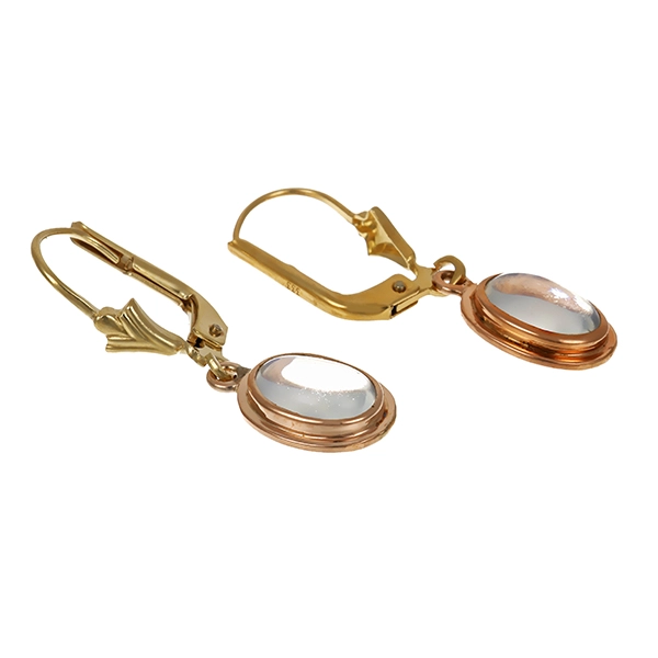 Ohrhänger, 8K, Gelbgold, Mondsteine