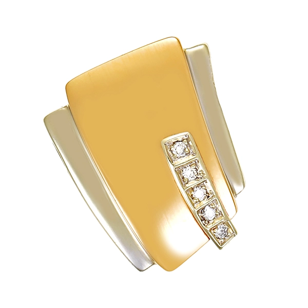 Anhänger, 14K, Gelb-/Weißgold, Brillant
