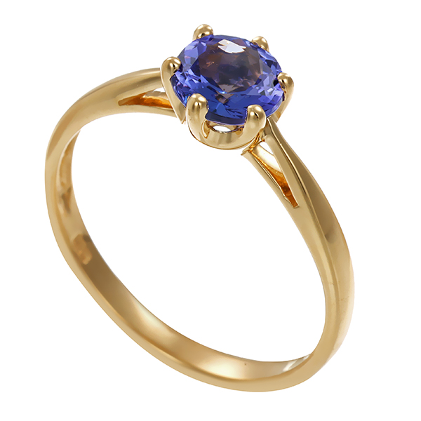 Ring, 14K, Gelbgold, Tansanit
