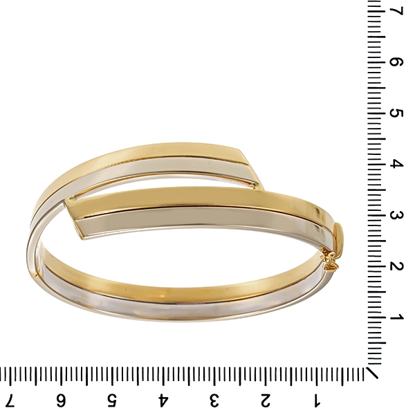 Armreif, 18K, Gelb-/Weißgold,