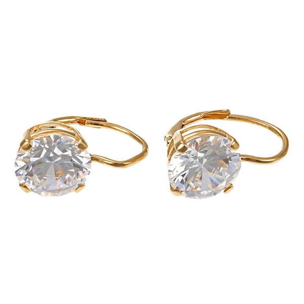 Ohrhänger, 14K, Gelbgold, Zirkonia