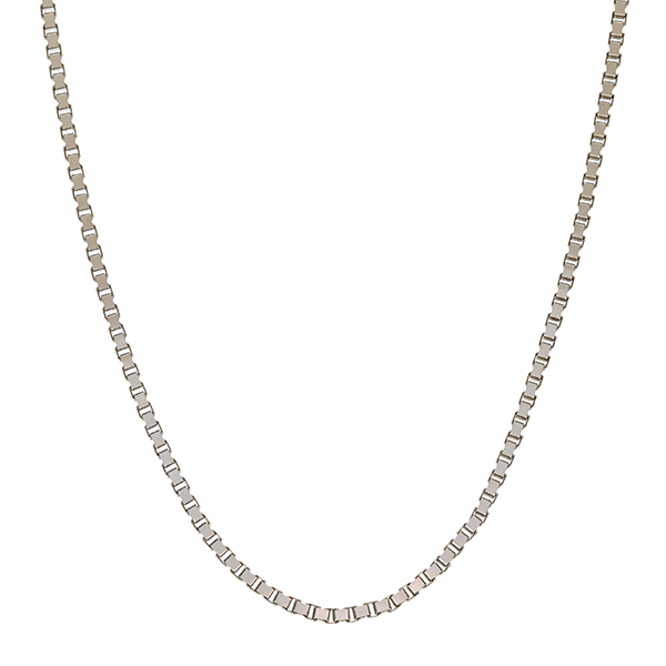 Collierkette, 14K, Weißgold, Venezianer-
