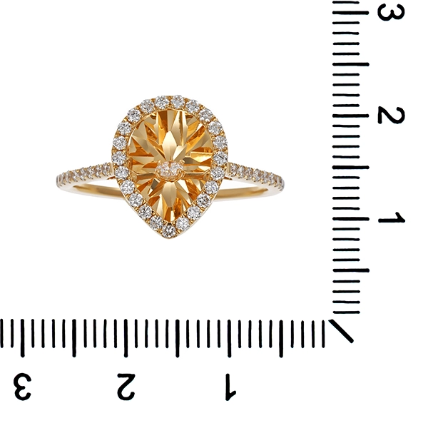 Brillantring, 14K, Gelbgold, 0,45ct