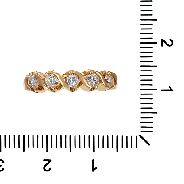 Ring, 14K, Gelbgold, Zirkonia