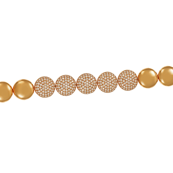 Armband, 18K, Rotgold, Brillanten