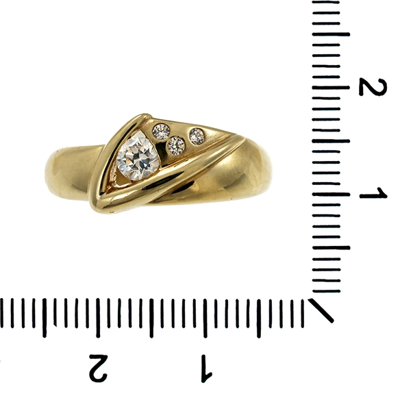 Ring, 8K, Gelbgold, Zirkonia