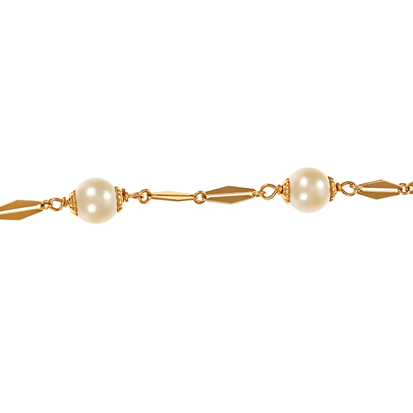 Armband, 18K, Gelbgold, Perlen