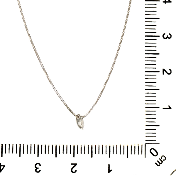 Collier, 18K, Weißgold, Diamant