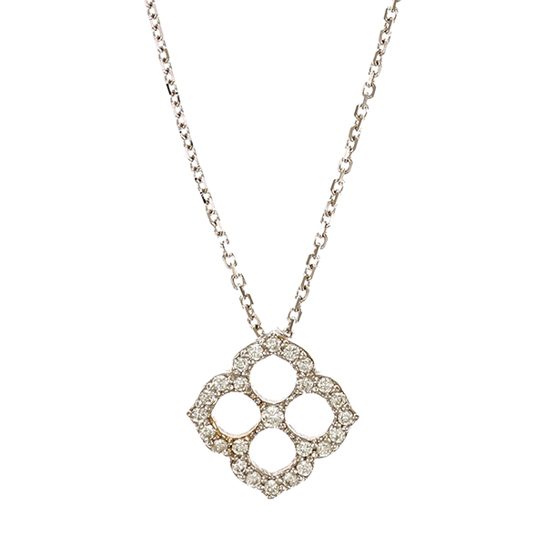 Collier, 14K, Weißgold, Brillanten